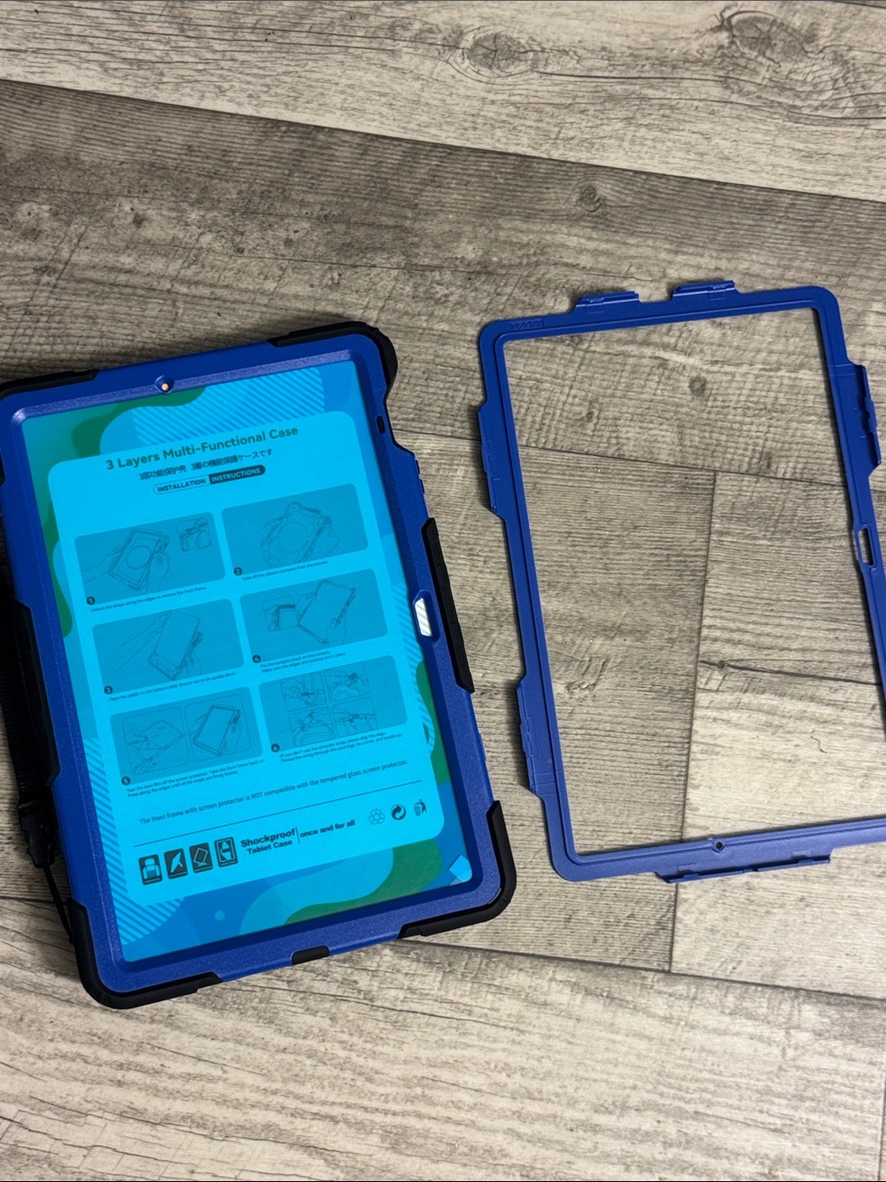 Seymac case for Samsung galaxy Rugged Blue Tablet Case — Protective 3-Layer